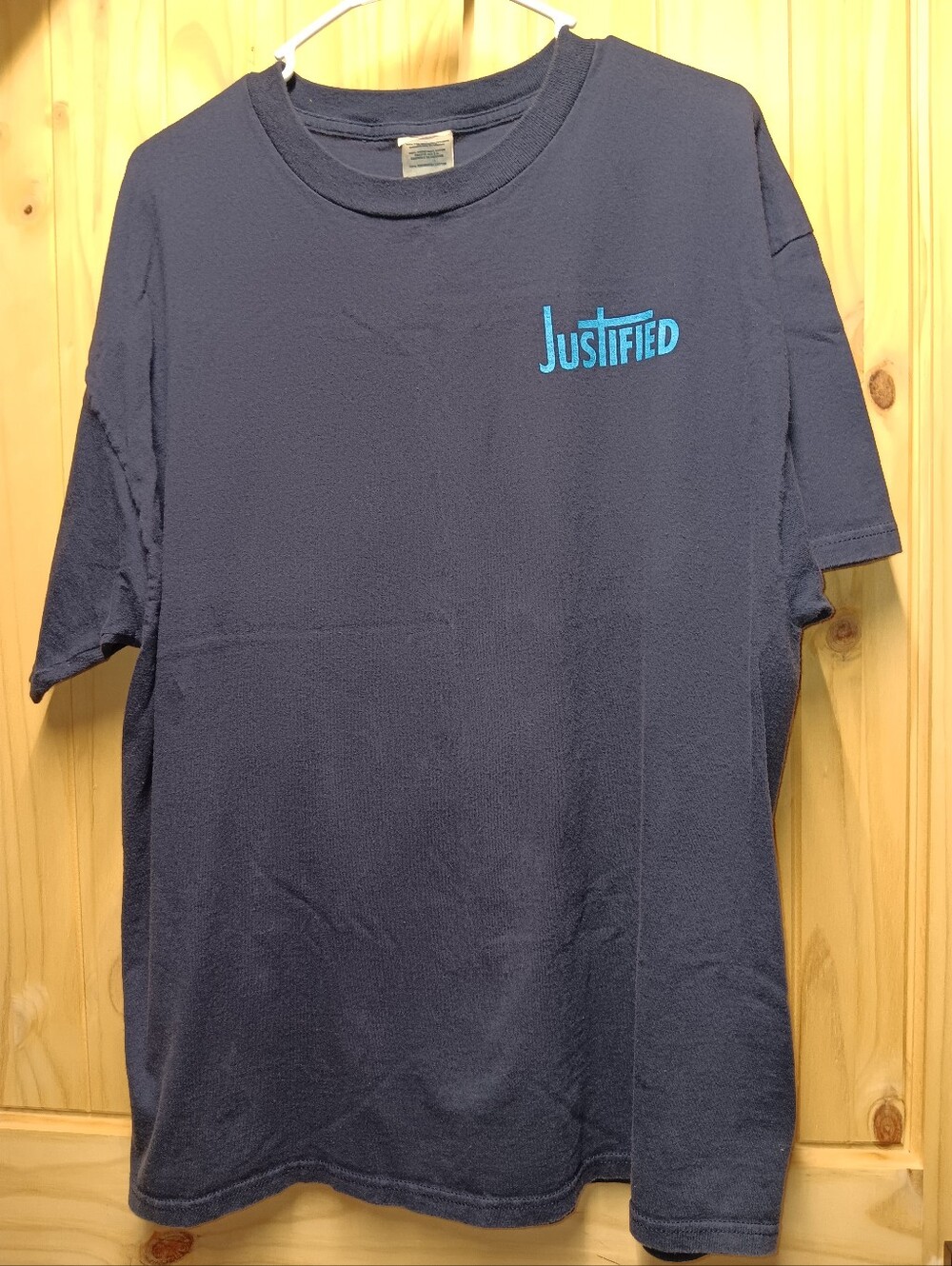 Christian Tshirt With Justified On Front EUC